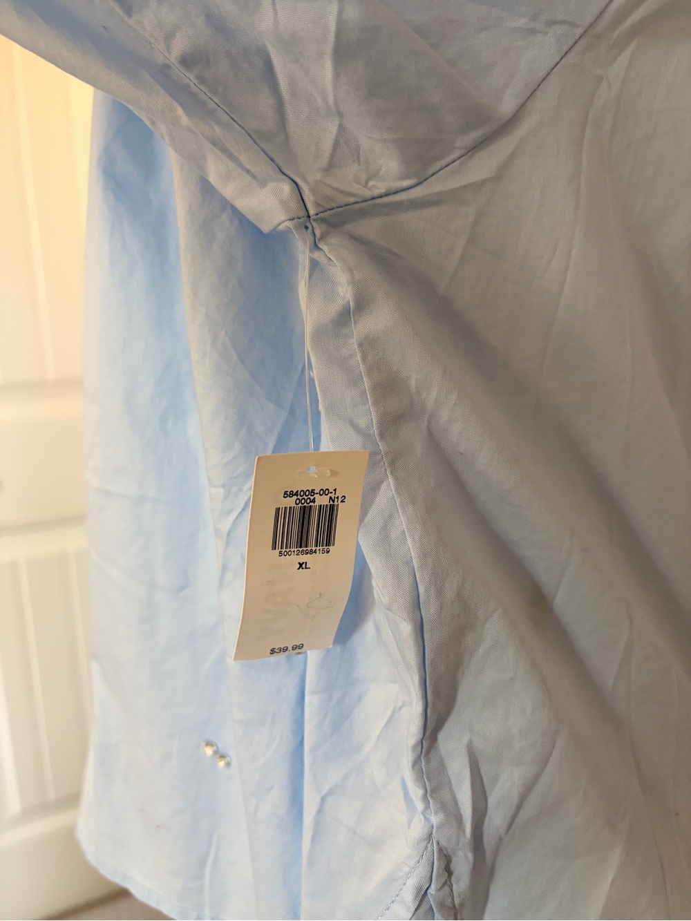 Old Navy Light Blue Embellished Button-Up Blouse - Picture 8 of 10